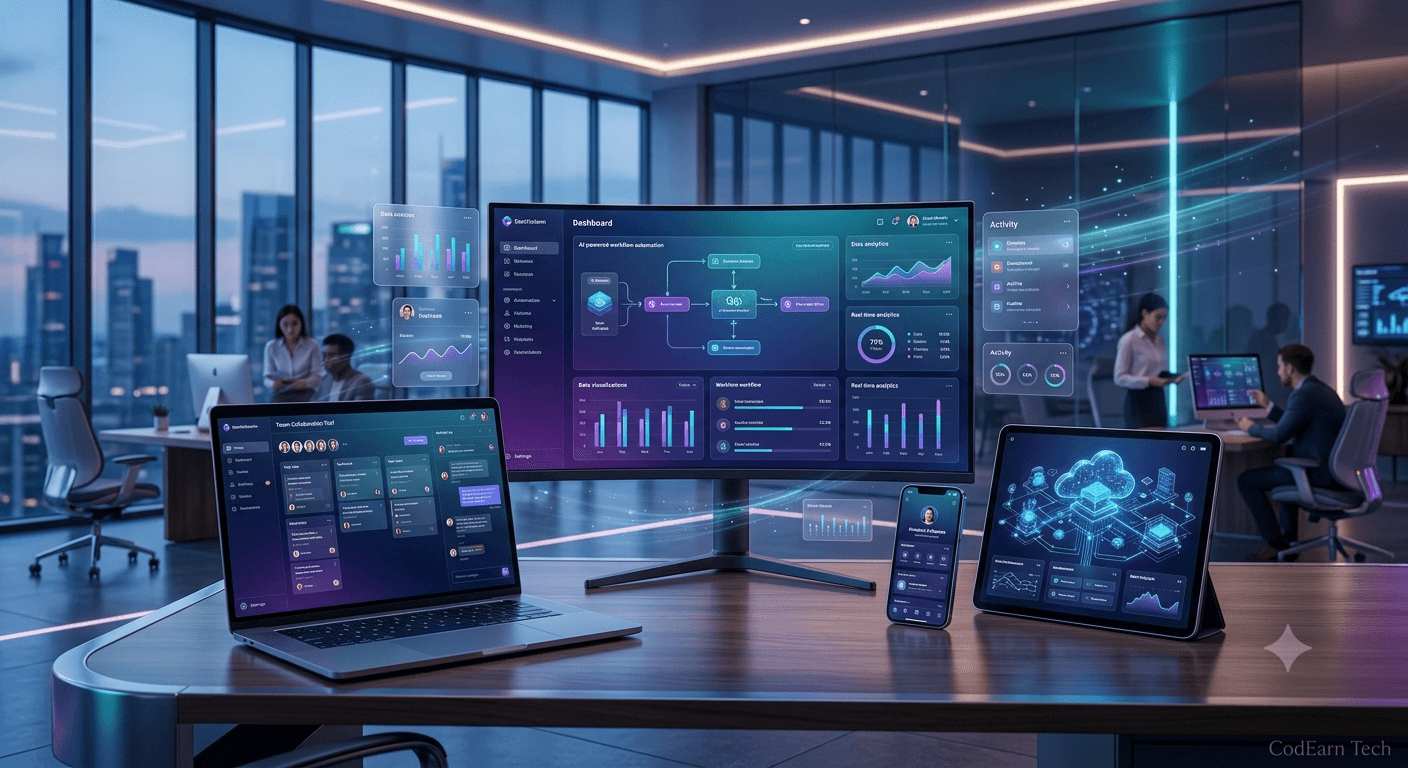 SaaS Analytics Platform abstract background preview