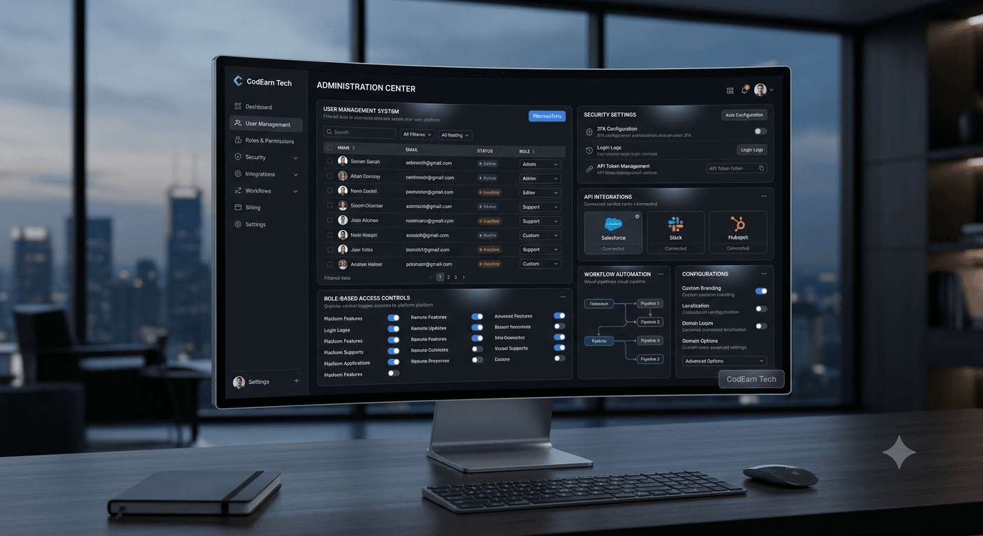 SaaS Analytics Platform screenshot item component layout view
